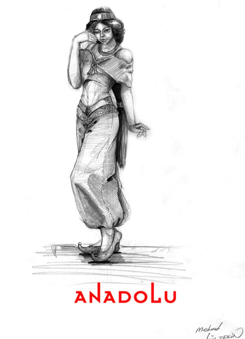 İmgesel Karakalem Kadın Çizimi Ankara