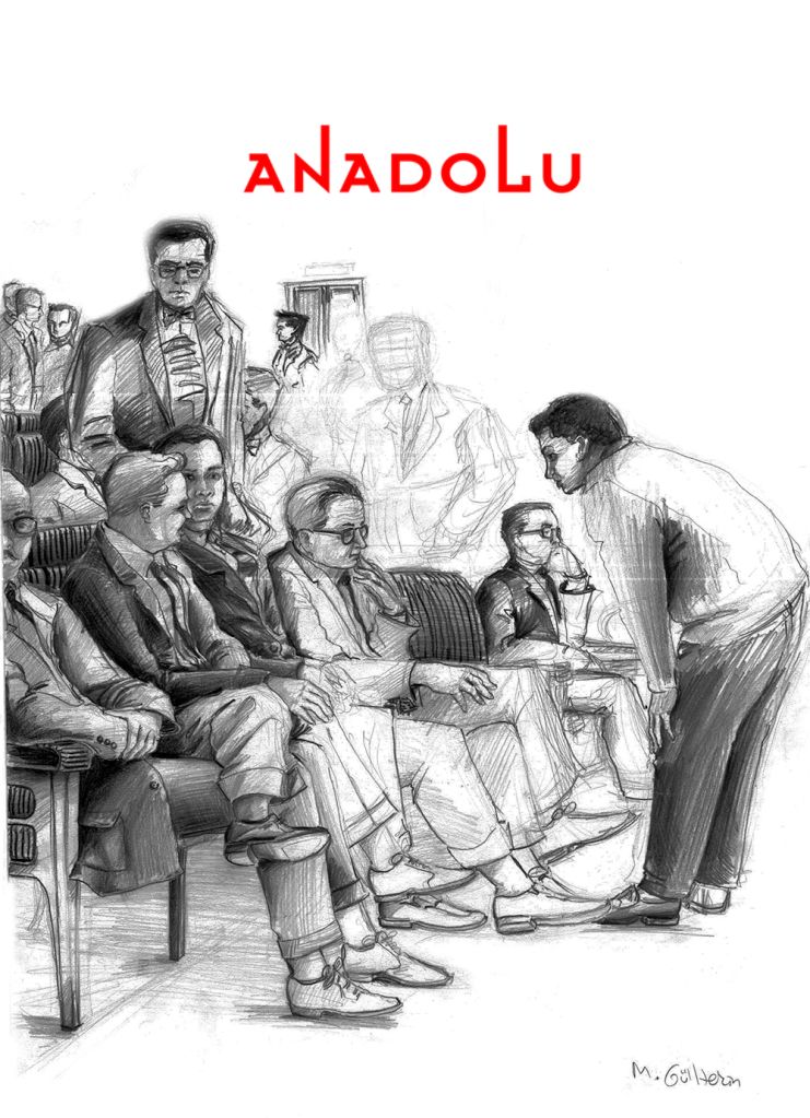 Ankarada Karakalem Toplantı Çizimi