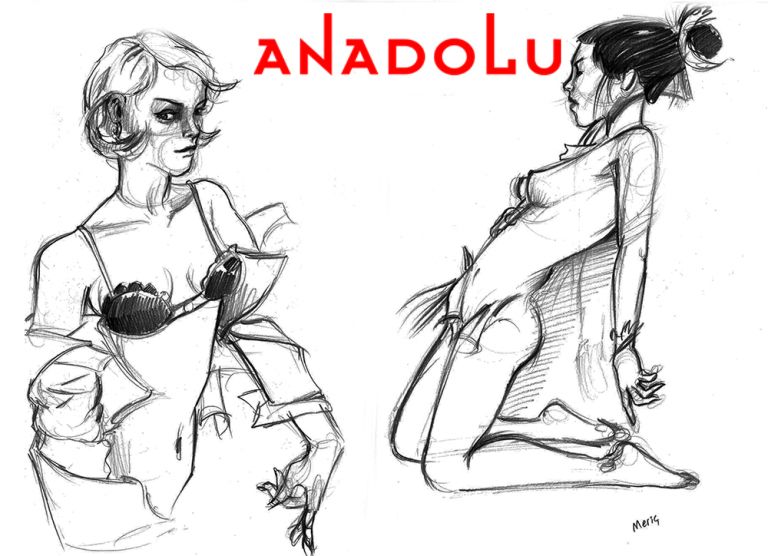 Karakalem Nü Çizimleri Ankara