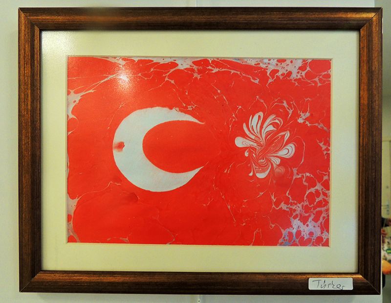 Ankarada Çocukların Yaptığı Ebru Resim Sergisi